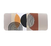 TENDANCE Grand Tapis de Salle de Bain en Microfibre 45 x 120 cm déco Trendy Jaune et Terracotta