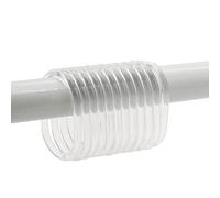 Tendance Lot de 12 Anneaux de Rideaux en PVC Transparent