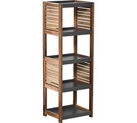 Tendance - Meuble 5 etageres Acacia et MDF - Element