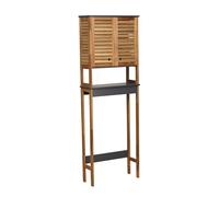 TENDANCE Meuble de Rangement au-Dessus des Toilettes en Acacia Gris