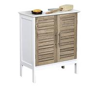 Tendance Meuble Dessous de lavabo ou Evier - 2 Portes et 1 étagère - Aspect Chêne vieilli