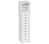 Tendance - Meuble Reserve et derouleur Papier WC 1 Porte 1 Etagere Interieure - santorin