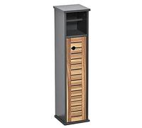 Tendance - Meuble Reserve et derouleur Papier WC Acacia et MDF - Element