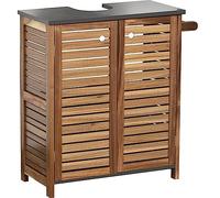 Meuble sous lavabo 2 portes en acacia