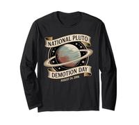 Tendance National Pluto Demotion Day Vintage Space Nerd Funny Manche Longue