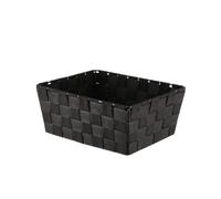 Tendance - Panier de Rangement Noir en Polyester 19,5x25x10,5cm - Accessoire de Dressing - Salle de Bain - Organisation - Style Tissé
