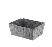 Tendance - Panier de Rangement Polyester 19,5x25x10,5 cm - Gris - Salle de Bain - Dressing Organisation
