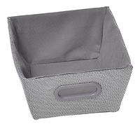 Panier de rangement Panière de dressing Gris Argent L 20.5 x P 26 x H 10.5 cm - TENDANCE