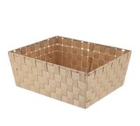 Tendance - Panier de Rangement Polyester 31,5x39x15 cm - Beige - Salle de Bain - Dressing Organisation