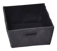 Tendance - Panier de Rangement Polyester 32,5x40x15 cm - Noir - Salle de Bain - Dressing Organisation