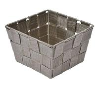 Tendance - Panier Polyester 14x14x9 cm - Taupe - Salle de Bain - Rangements