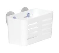 Tendance - Panier Rectangulaire mm PS sur Ventouses - Blanc - Salle de Bain - Accessoire Utilitaire