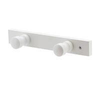 Tendance - Patere bois a fixer 2 crochets - blanc
