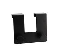 TENDANCE - Patere metal 2 crochets pour porte - noir