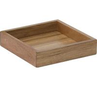 TENDANCE Plateau de Salle de Bain carré en Acacia