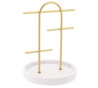 Tendance - Porte bijoux polyresine/metal arusha gold - blanc