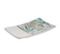 TENDANCE - Porte Savon Dolomite Imprimé- Jardin d'hiver- Salle de Bain - Accessoire Salle de Bain à Poser