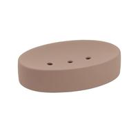 Tendance - Porte savon en gres effet rubber - cappuccino