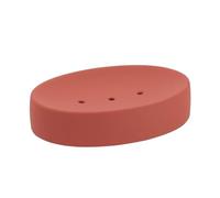 Tendance - Porte savon en gres effet rubber - terracotta