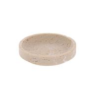 Tendance - Porte savon en polyresine facon travertin - travertin