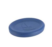 TENDANCE - Porte Savon gres Decor Bateau - Bleu Marine