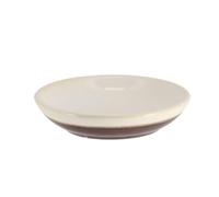 TENDANCE - Porte-Savon gres Rond Tricolore - Marron Beige