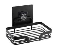 Tendance - Porte Savon Métal Peint sur Carte Adhésive 3 m - Noir Mat - Salle de Bain - Accessoire Utilitaire