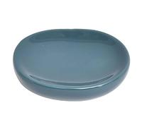 Tendance Porte-Savon Ovale en Dolomite Bleu 12,5 x 9,5 x 3 cm