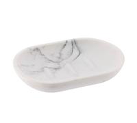 TENDANCE Porte-Savon en résine Blanc Effet marbré