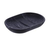 Tendance - Porte Savon polyresine - marbre Noir