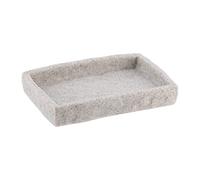 TENDANCE Porte-Savon en résine Gris Aspect Pierre