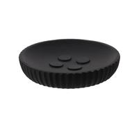 TENDANCE Porte-Savon en résine striée Noir Mat