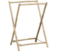 Tendance - Porte Serviettes en Canne de Bambou 2 Barres Pliable - Bambou - Salle de Bain - Petit Mobilier