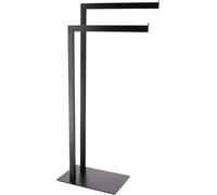Tendance - Porte-serviettes en métal avec 2 barres - noir