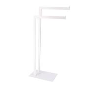 Porte-Serviettes 2 Barres en Métal Blanc Mat H 81 cm - TENDANCE