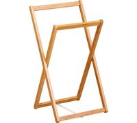 Tendance - Porte Serviettes Pliable Bambou 2 Barres - Bambou - Salle de Bain - Petit Mobilier