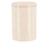 Tendance - Poubelle abs imprimee avec couvercle push facon bambou 5l - botanique
