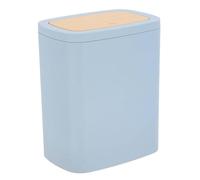 Tendance - Poubelle abs rubber + pvc facon bambou 5l - bleu clair