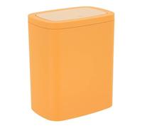 Tendance - Poubelle abs rubber + pvc facon bambou 5l - moutarde