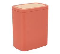 Tendance - Poubelle abs rubber + pvc facon bambou 5l - terracotta
