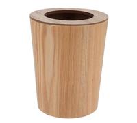 Tendance - Poubelle Bois Façon chene 9l - Bois Naturel - Salle de Bain - Poubelles et Brosses WC