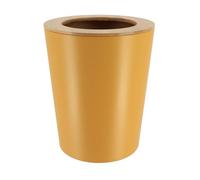 TENDANCE Poubelle de salle de bain 5L en métal Jaune moutarde avec couvercle en Bambou