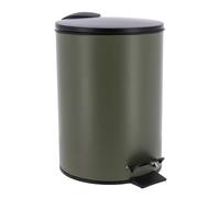 Tendance - Poubelle metal frein de chute 3l - kaki noir