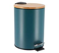 Tendance - Poubelle metal frein de chute 2,5l - vert imperial/bambou