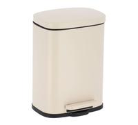 Tendance - Poubelle metal rectangulaire 5l frein de chute a pedale - grege