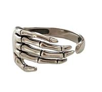 Tendance Punk Bague redimensionnable pour Fille Rock Squelette Vintage Bague à Main Gothique Anneaux de Doigts Cadeau pour Bijoux de Fête