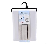 Tendance - Rideau Polyester Spécial Douche 120x180 cm + 8 Anneaux PP - Blanc - Salle de Bain - Rideaux
