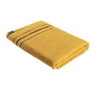 Tendance - Serviette de bain 70x130 cm 100% coton - ocre noir