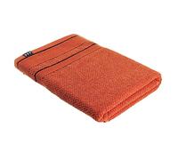 TENDANCE Drap de Bain 100% Coton Bicolore Terracotta et Noir 70 x 130 cm