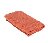 Tendance - Serviette de bain 90x150 cm 100% coton damier - terre de sienne